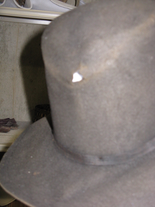Hat Dodge was wearing when wounded